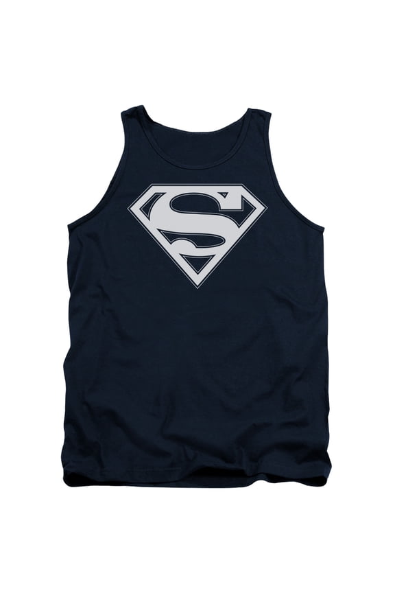 Superman - Navy & White Shield - Tank Top - Large