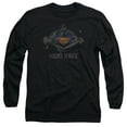 thumbnail image 1 of Superman Nerd Rage Long Sleeve Adult 18/1 T-Shirt Black, 1 of 1