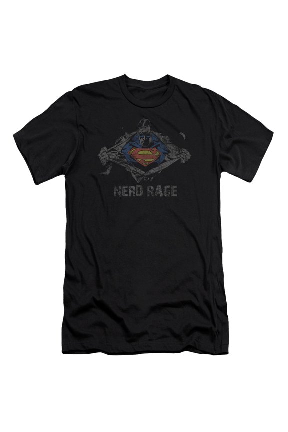 Superman - Nerd Rage - Slim Fit Short Sleeve Shirt - Large