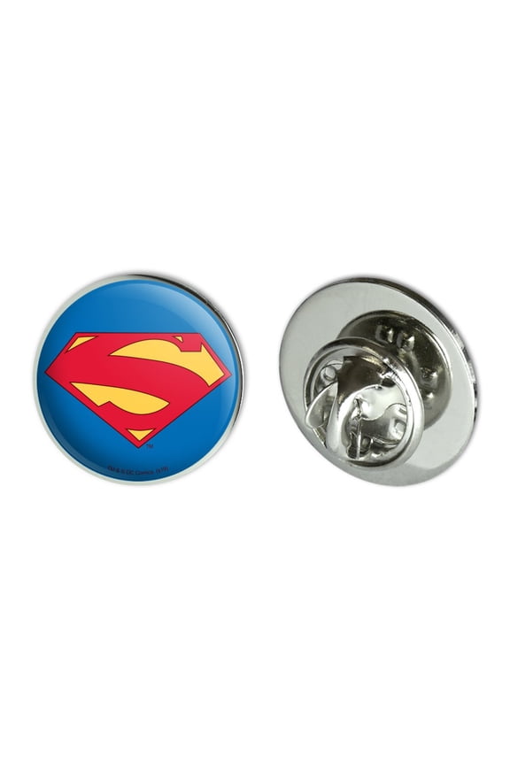 Superman New 52 Shield Logo Metal 0.75" Lapel Hat Pin Tie Tack Pinback