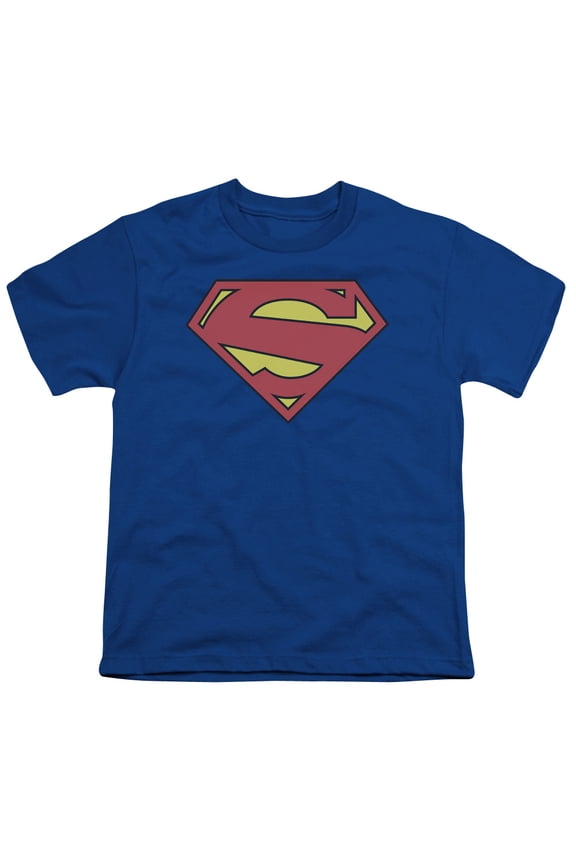 Superman Boys' New 52 Shield Youth T-shirt Youth Medium Royal
