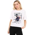 thumbnail image 1 of Superman Newspaper Watercolor Women's Boxy Cropped T-Shirt Casual Graphic Tee, 1 of 6