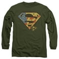 thumbnail image 1 of Superman Not Afraid Long Sleeve Adult 18/1 T-Shirt Military Green, 1 of 1