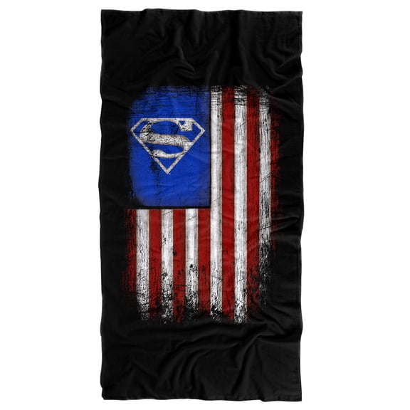 Superman Old Glory Shield Officially Licensed Beach Towel 30' X 60'