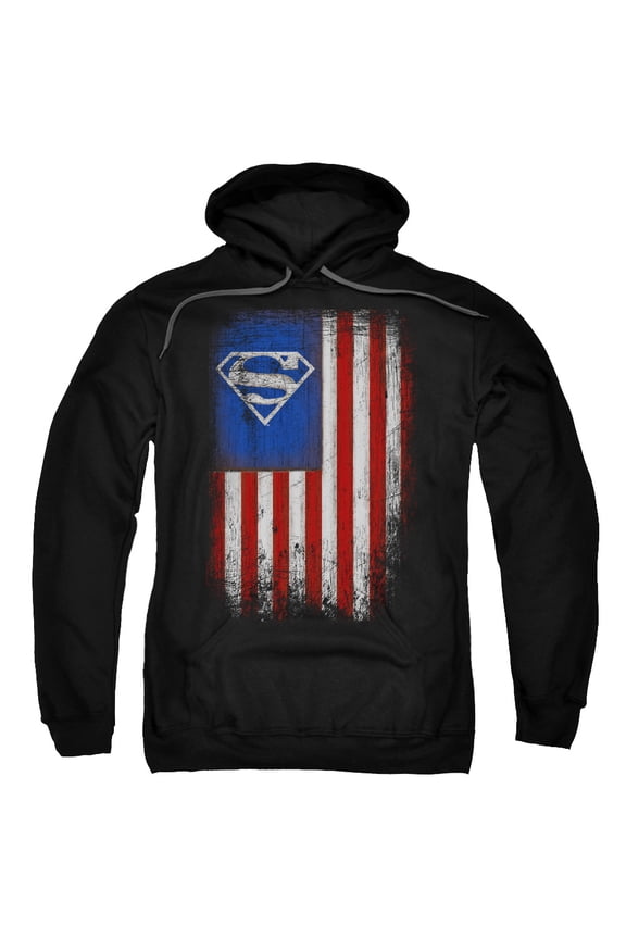 Superman - Old Glory Shield - Pull-Over Hoodie - Large