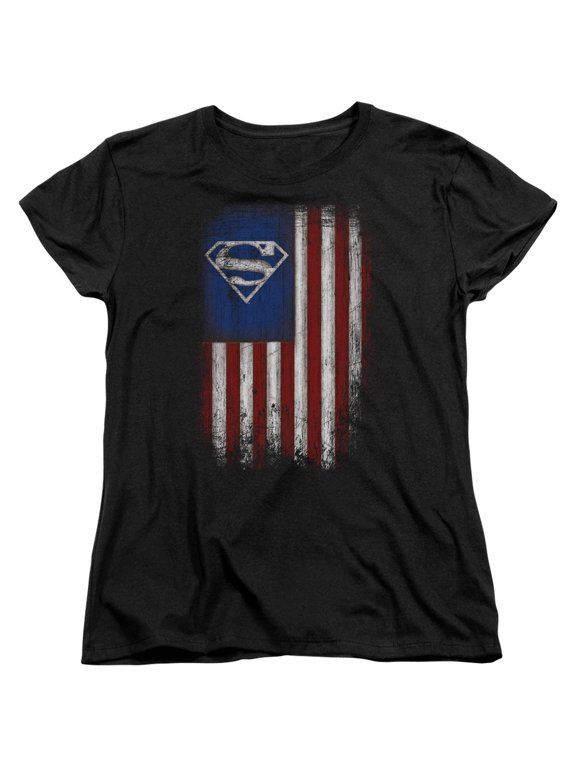 Superman - Old Glory Shield - Women's Short Sleeve Shirt - Small