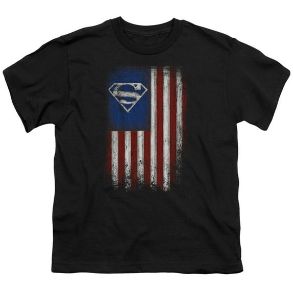 Superman - Old Glory Shield - Youth Short Sleeve Shirt - Medium