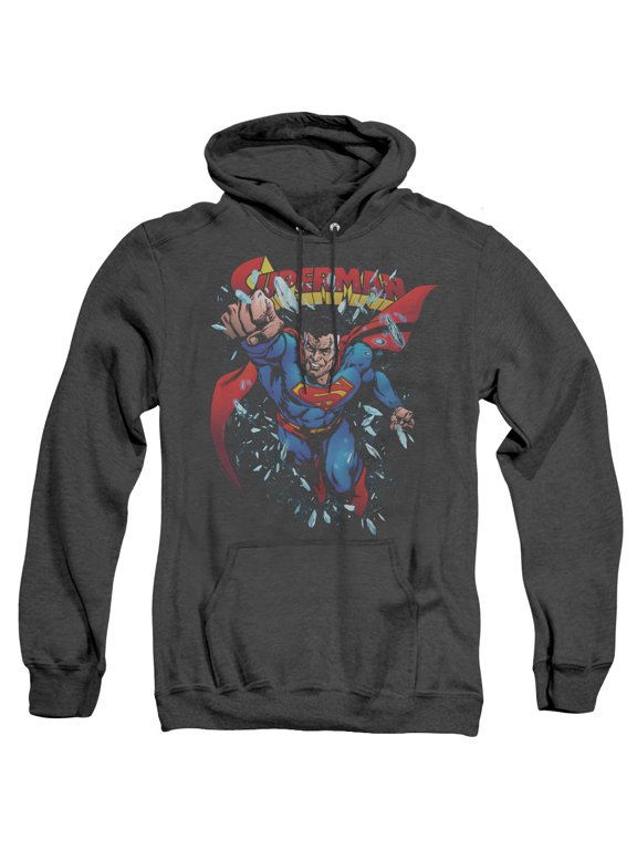 Superman Old Man Kal Adult Heather Hoodie Sweatshirt Black
