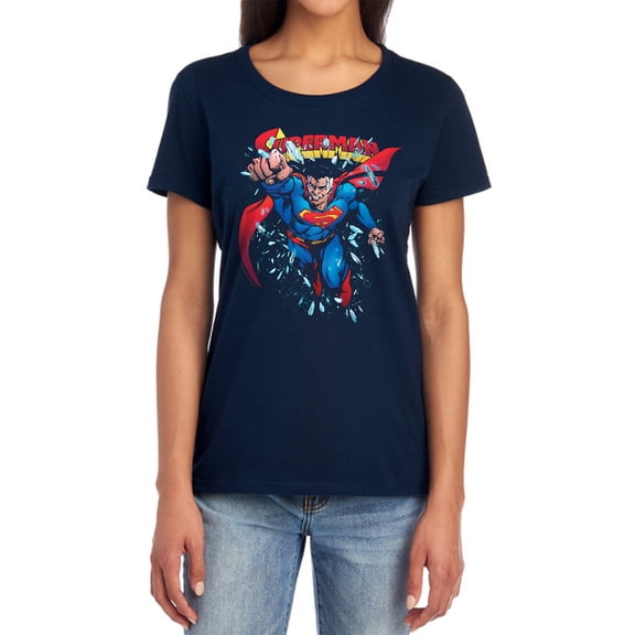 Superman Old Man Kal Women's T Shirt, Navy, Small