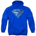thumbnail image 1 of Superman On Ice Shield Adult Pullover Hoodie Sweatshirt Royal Blue, 1 of 1