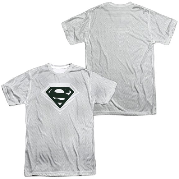 Superman Optical Stripes Unisex Adult Sublimated Costume T Shirt (Front/Back), Medium