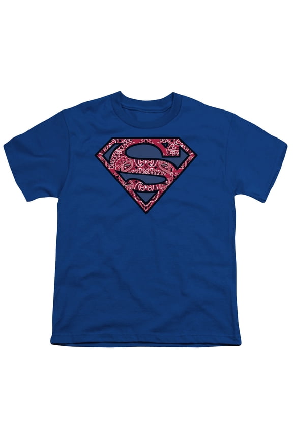 Superman - Paisley Shield - Youth Short Sleeve Shirt - Small
