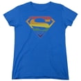 thumbnail image 1 of Superman Prismatic Shield Women's T-Shirt Royal Blue, 1 of 1