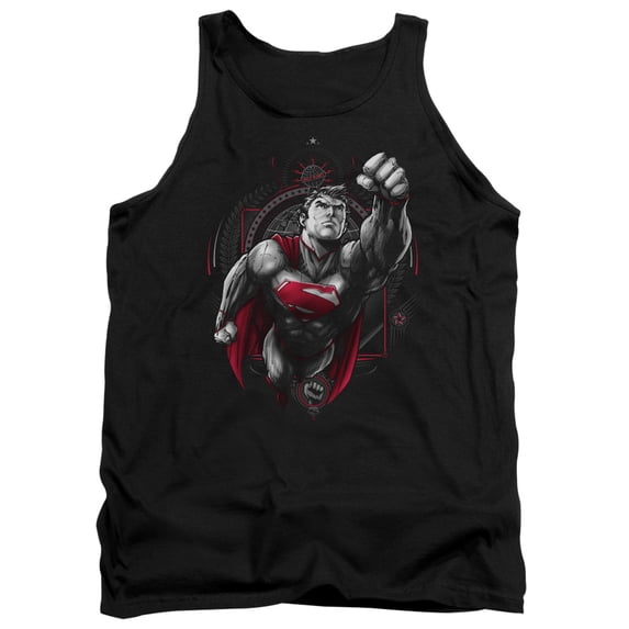 Superman Propaganda Superman Adult Tank Top Black