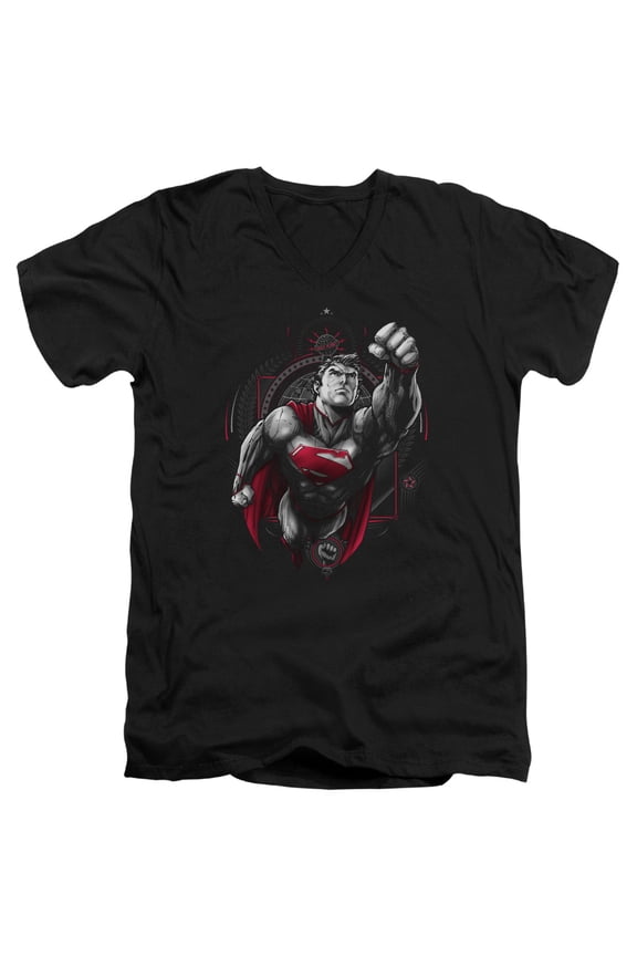 Superman - Propaganda Superman - Slim Fit V Neck Shirt - Small