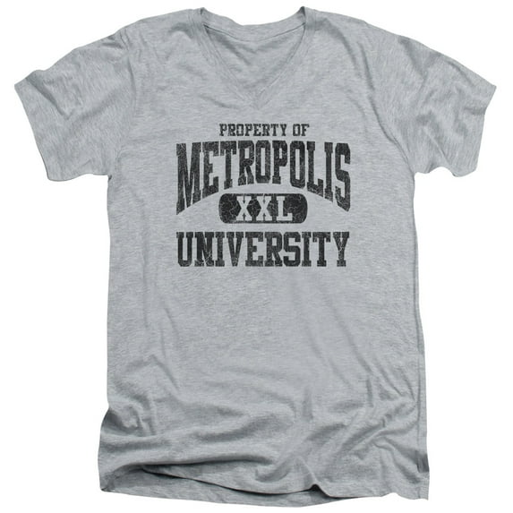 Superman - Property Of Mu - Slim Fit V Neck Shirt - X-Large