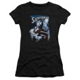 thumbnail image 1 of Superman Protect Earth Junior Women's T-Shirt Sheer Black, 1 of 2