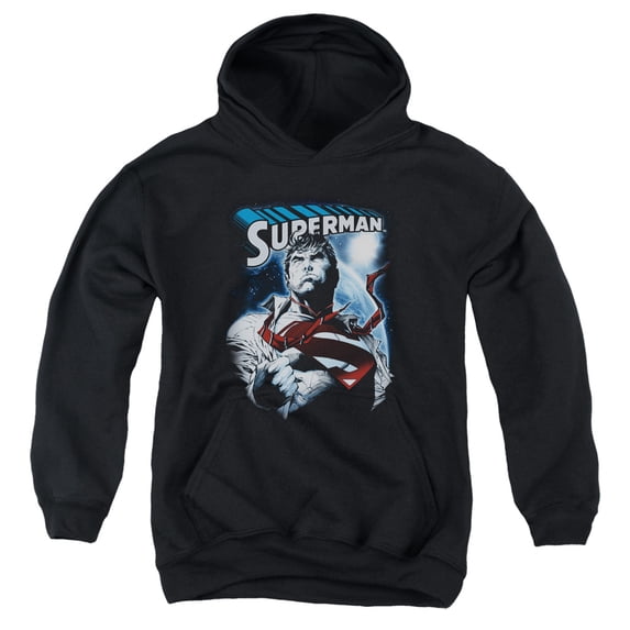 Superman - Protect Earth - Youth Hooded Sweatshirt - Large