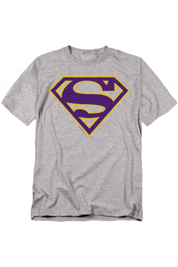 T-Shirt Purple & Gold Shield Unisex Graphic Tee For Men & Women Athletic Heather 