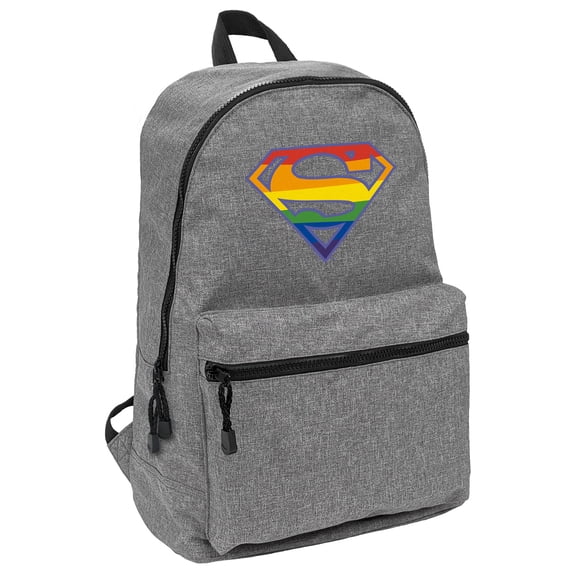 Superman Rainbow Shield Logo Lightweight Backpack for Work School Daily Use Packable for Travel
