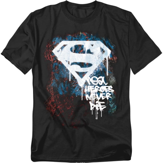 Superman T-Shirt Real Heroes Never Die Unisex Graphic Tee For Men & Women