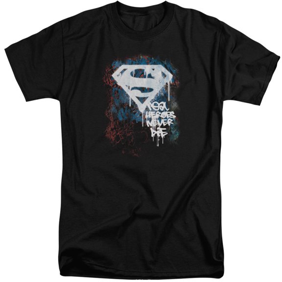 Superman - Real Heroes Never Die - Tall Fit Short Sleeve Shirt - X-Large