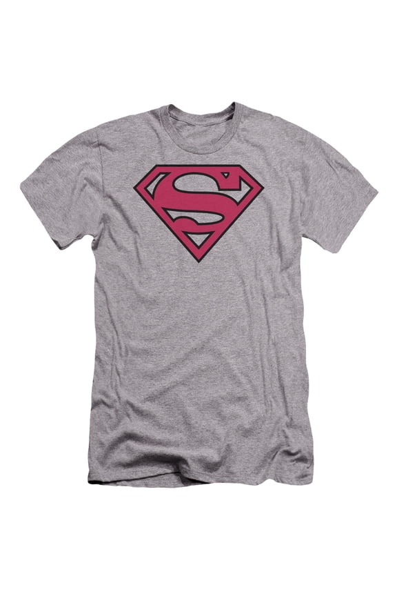 Superman - Red & Black Shield - Premium Slim Fit Short Sleeve Shirt - Medium