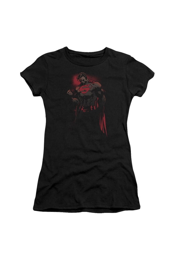 Superman - Red Son - Juniors Teen Girls Cap Sleeve Shirt - Large