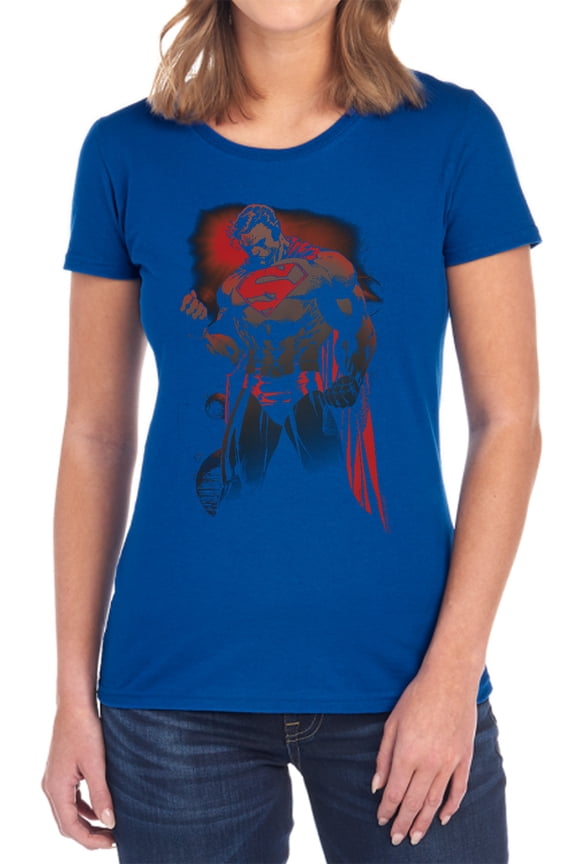 Superman Red Son Women's T Shirt, Royal, Medium