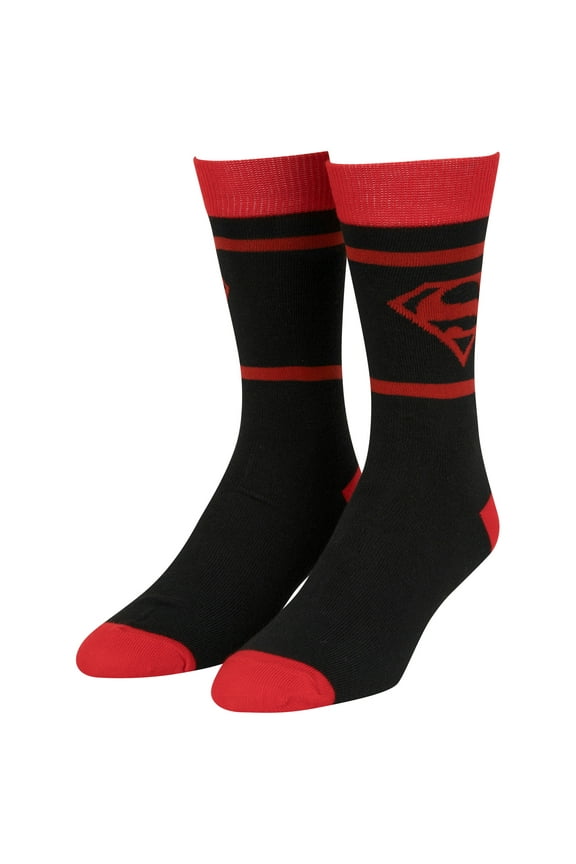 Red and Black Logo Crew Socks