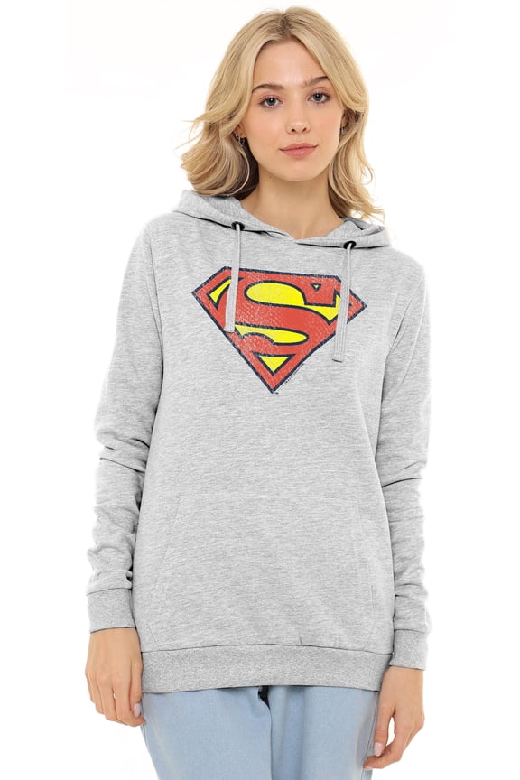 Retro Supes Logo Distressed Women's Hoodie