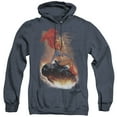 thumbnail image 1 of Superman Ride It Out Adult Heather Hoodie Sweatshirt Navy, 1 of 1