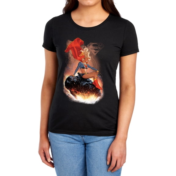 Superman Ride It Out Women's T Shirt, Black, Small