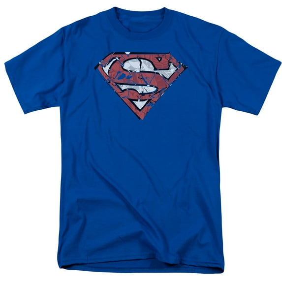 DC Comics - Superman - Ripped And Shredded - Adult Unisex T-Shirt - Blue