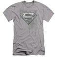 thumbnail image 1 of Superman Riveted Metal Premium Adult Slim Fit 30/1 T-Shirt Athletic Heather, 1 of 1