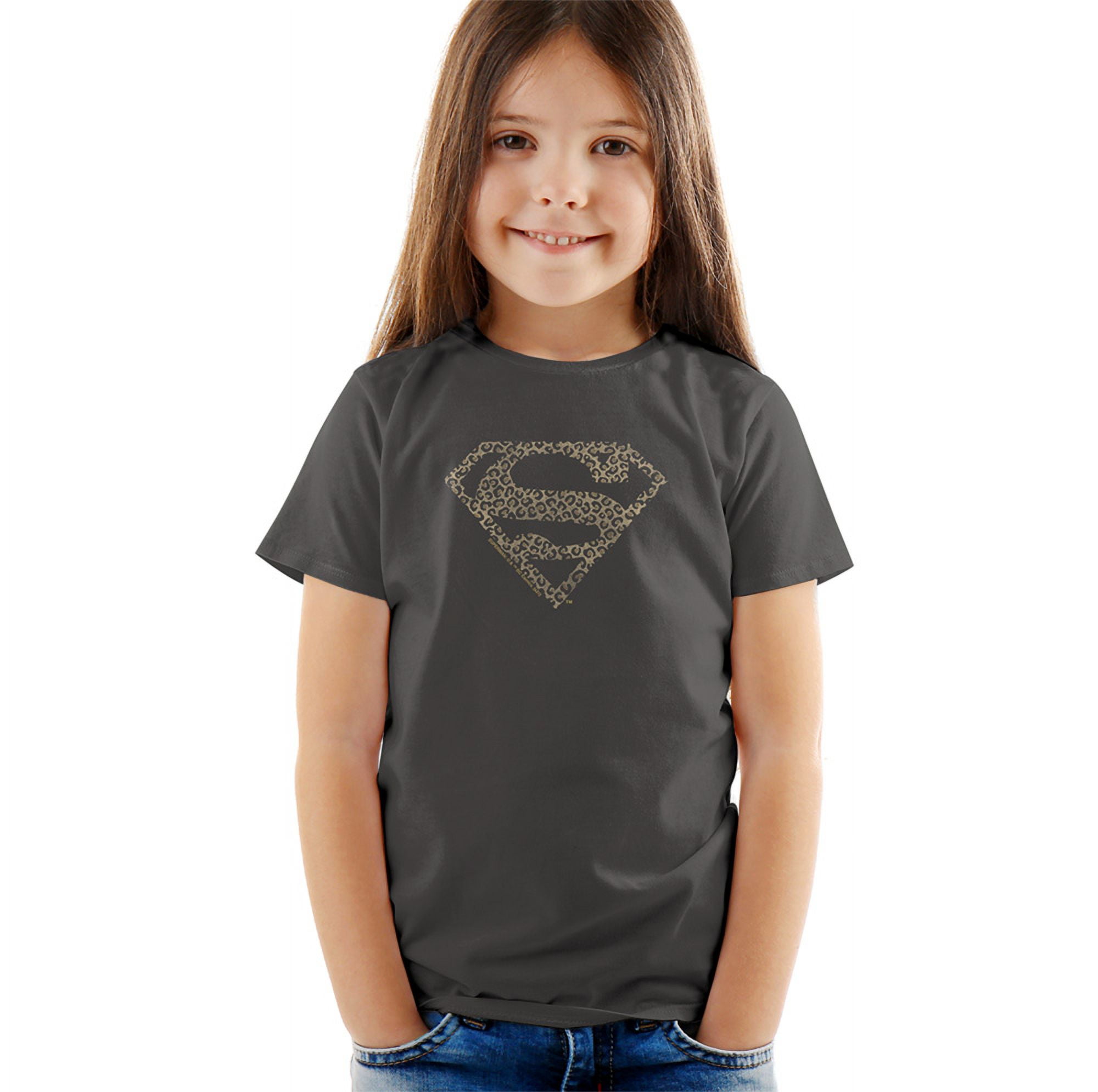 Superman Rough Animal Logo Kids T Shirt (3) for Youth Toddler Boys and Girls,  Charcoal - Walmart.com, image size:2000x1988