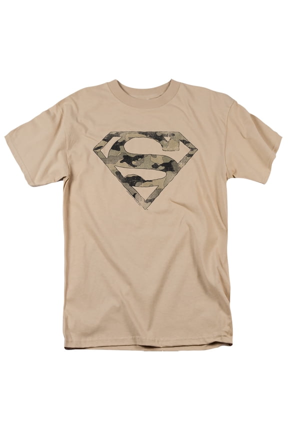 Superman Rough Camo Logo Unisex Adult T Shirt For Men And Women