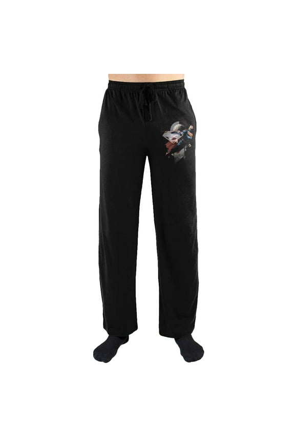 Superman S Emblem Flight Print Men's Sleepwear Sleep Pajama Pants Medium