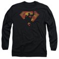 thumbnail image 1 of Superman - S Shield Knockout - Long Sleeve Shirt - Large, 1 of 2