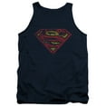 thumbnail image 1 of Superman S Shield Rough Adult Tank Top Navy, 1 of 1