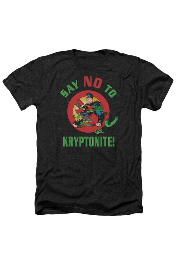 Superman - Say No To Kryptonite - Heather Short Sleeve Shirt - Small