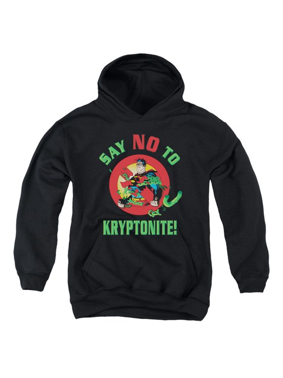 Superman - Say No To Kryptonite - Youth Hooded Sweatshirt - Medium