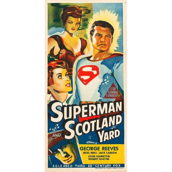 Superman In Scotland Yard Right: George Reeves On Poster Art 1954 Tm And Copyright ??20Th Century Fox Film Corp. All Rights Reserved./Courtesy Everett Collection Movie Poster Masterprint