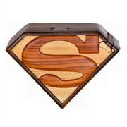 the handcrafted superman wood puzzle box