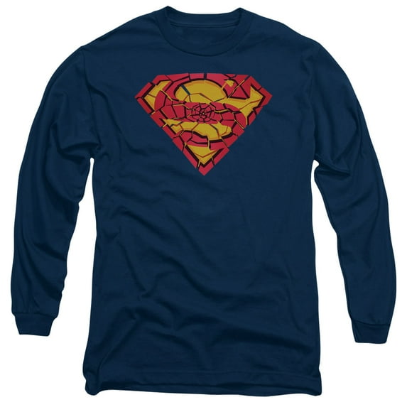 Superman - Shattered Shield - Long Sleeve Shirt - Large