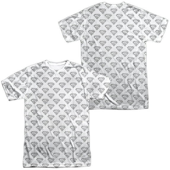 Superman Shields All Over Unisex Adult Sublimated Costume T Shirt (Front/Back), Medium Multicolor