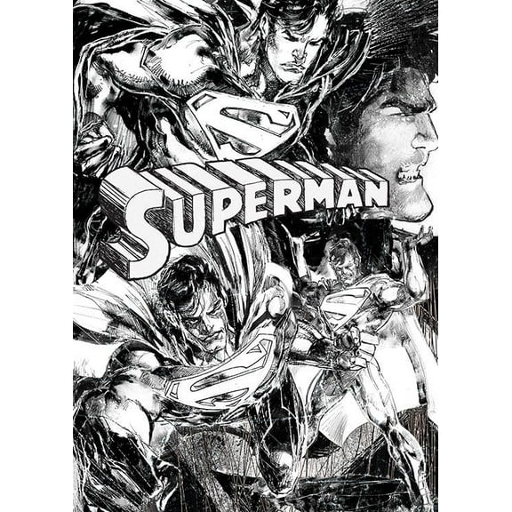 Superman™ - Sketches Print Wall Art, Modern Wall Decor For Living Room Bedroom, 8x12 UNFRAMED