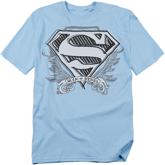Superman T-Shirt Sketchy Crest Shield Unisex Graphic Tee For Men & Women