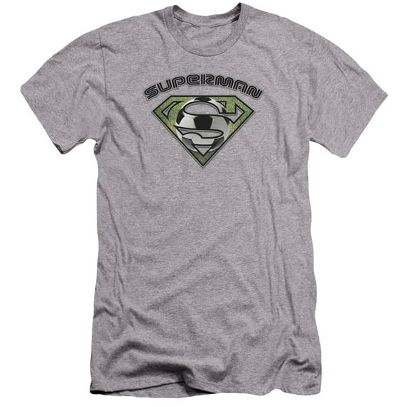 Superman - Soccer Shield - Premium Slim Fit Short Sleeve Shirt - X-Large