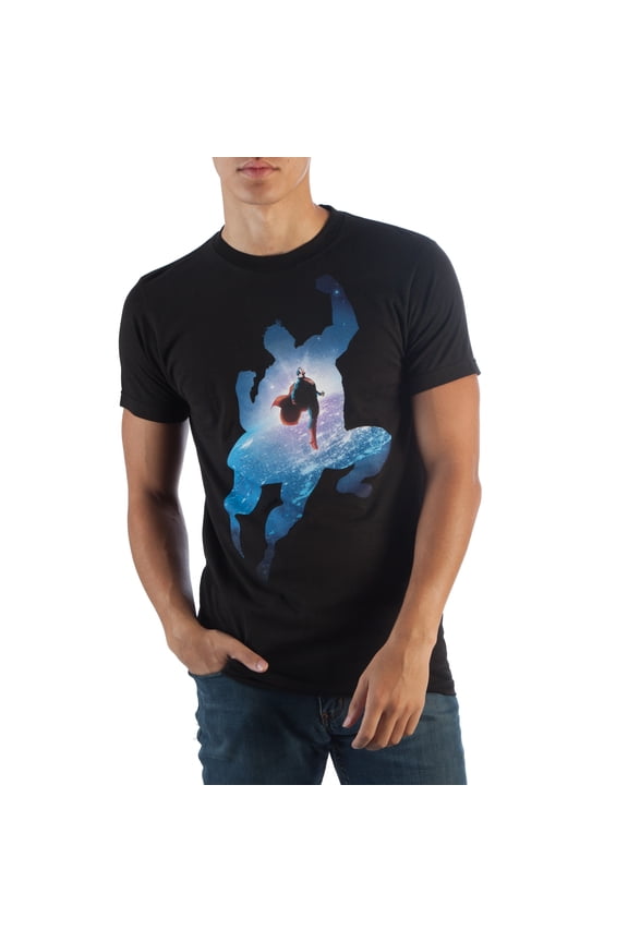 Superman Space Black T-Shirt-4XL